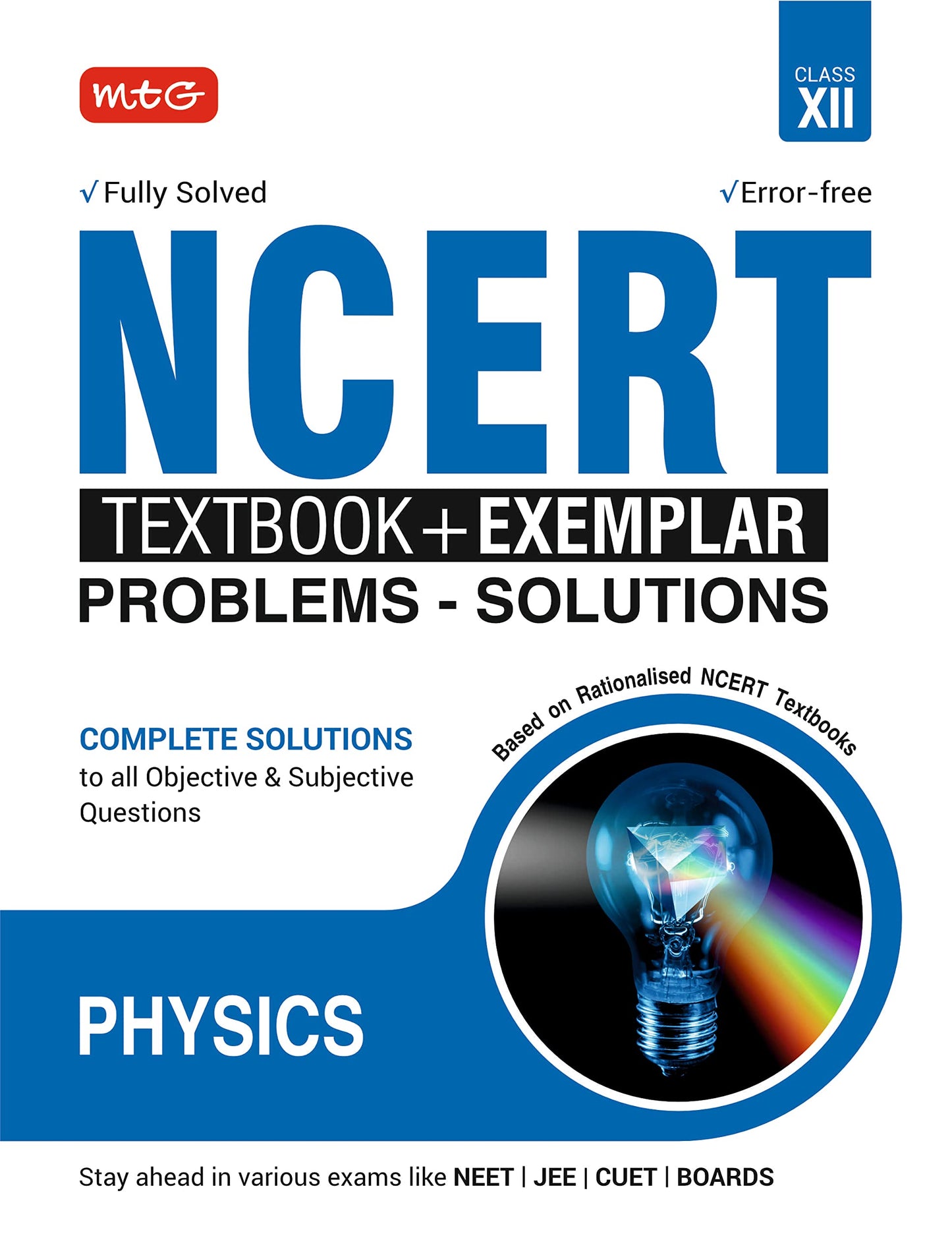 MTG NCERT Textbook + Exemplar Problem Solutions Class 12 Physics | Complete Solutions to All Objective & Subjective Questions