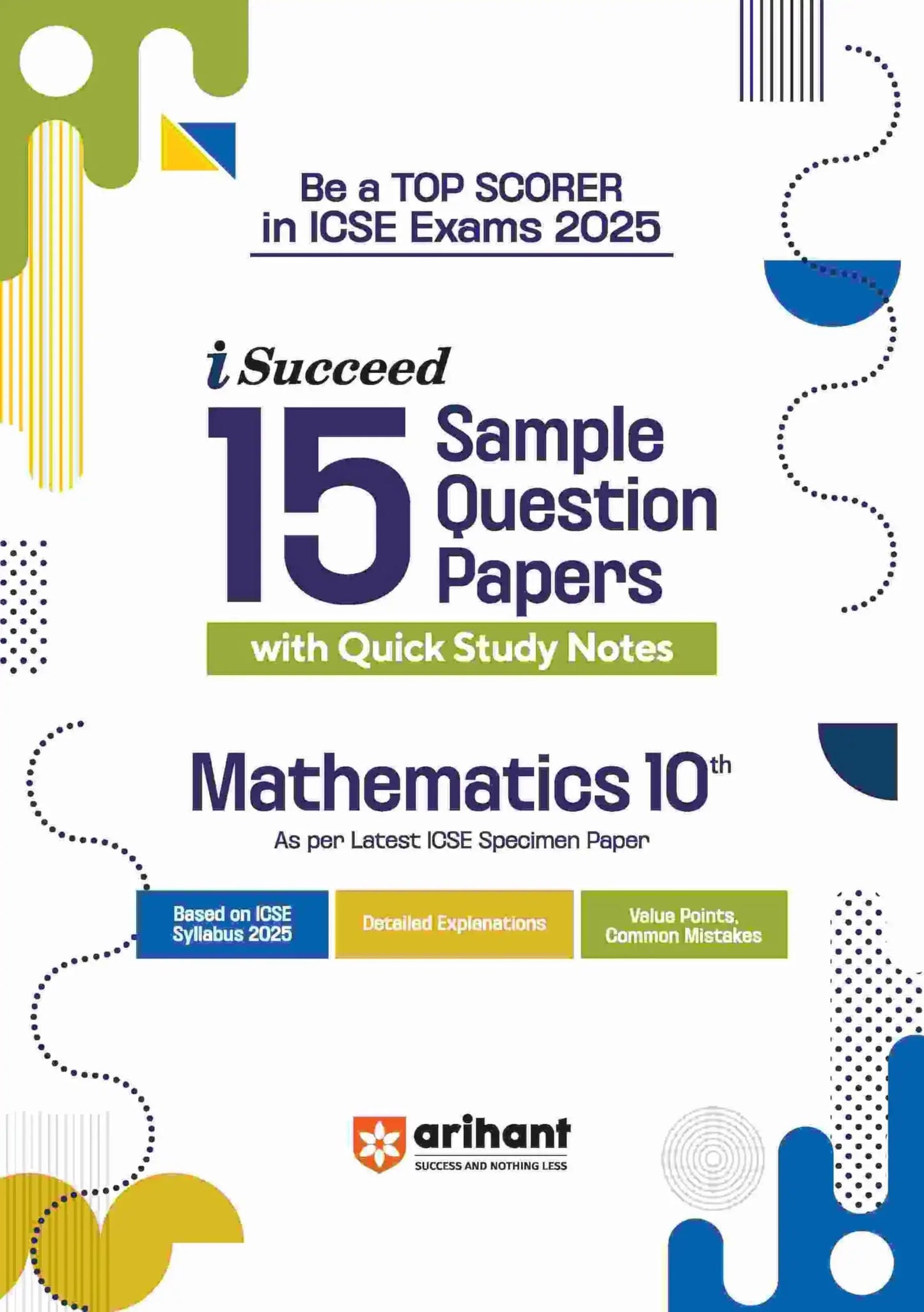 Arihant Icse Sqp Math Bk 10