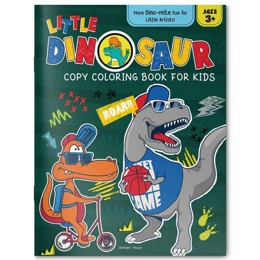 Little Dinosaur Copy Coloring Book For Kids