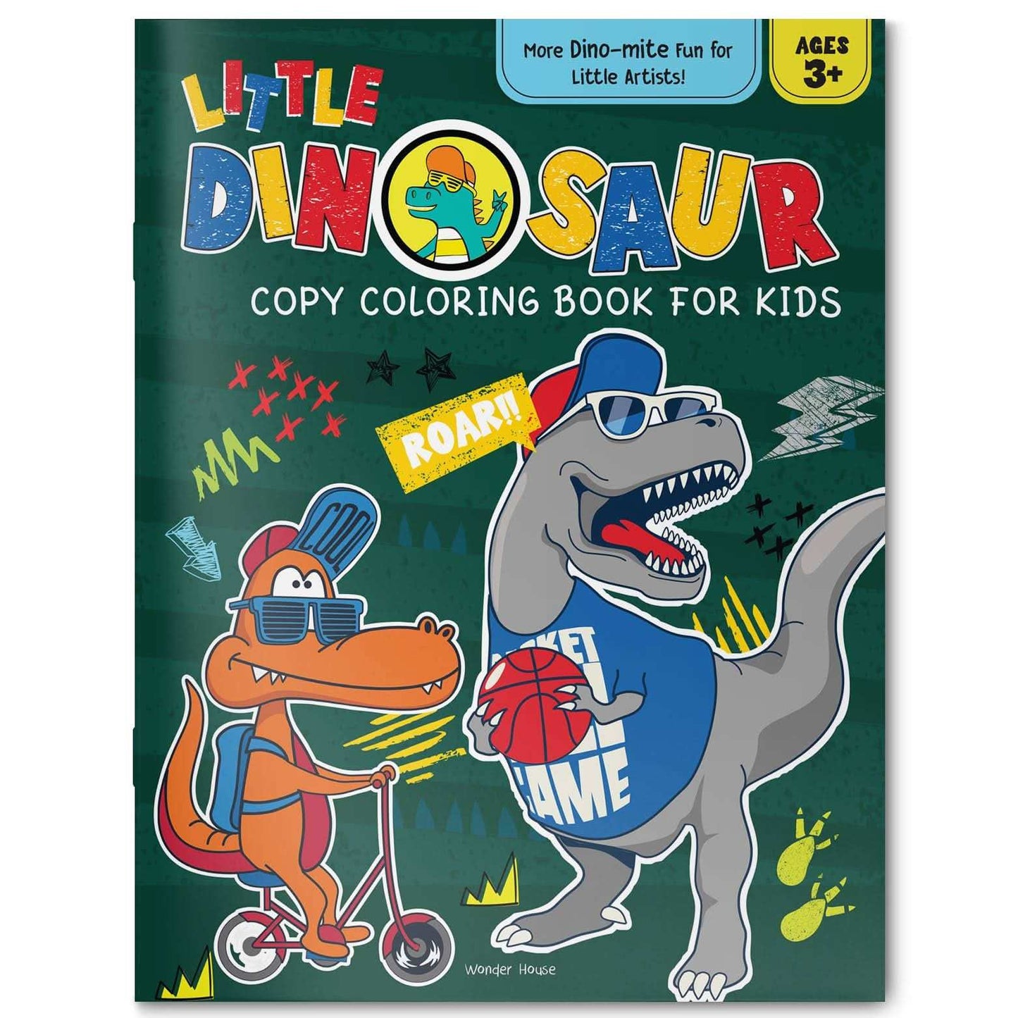 Little Dinosaur Copy Coloring Book For Kids