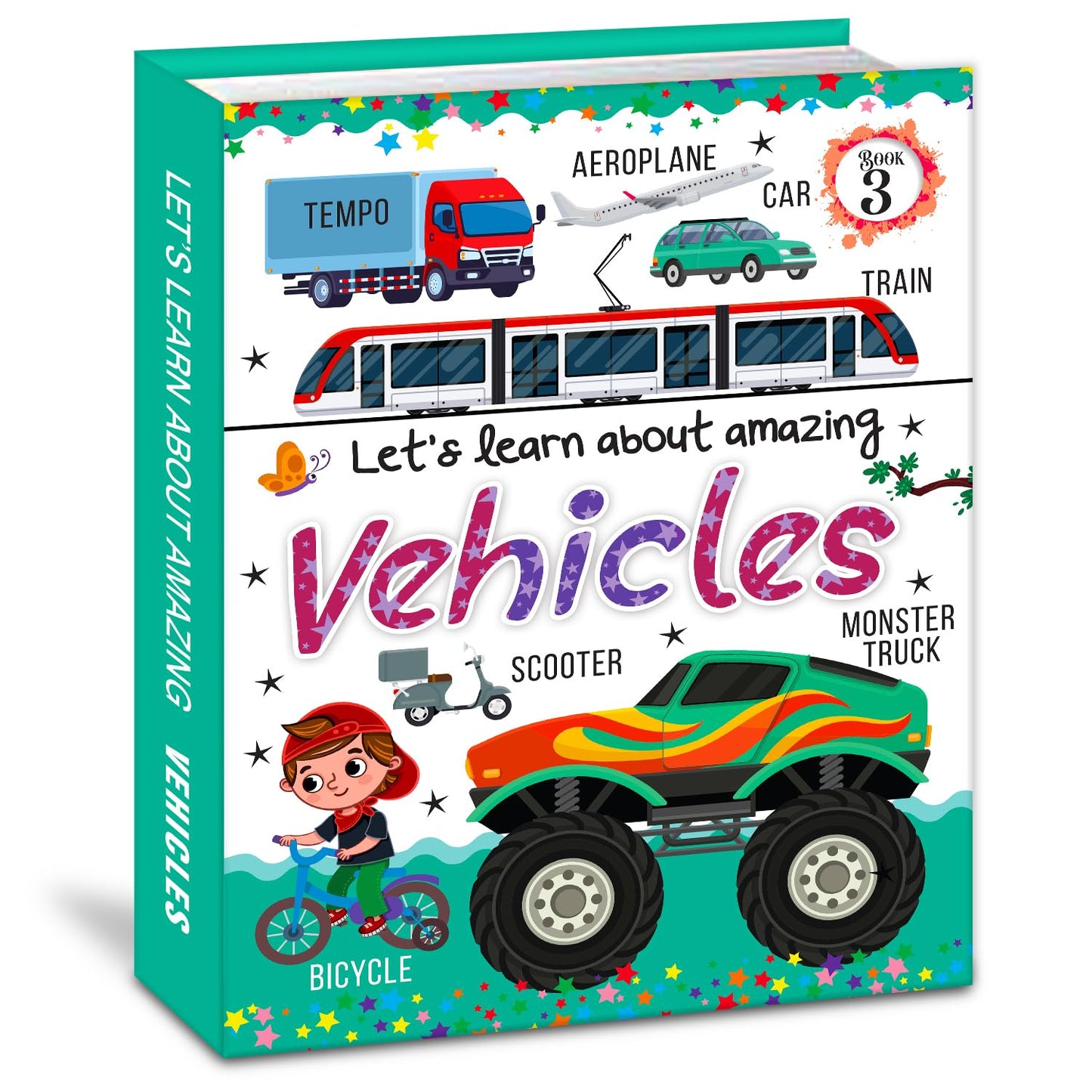 Hello Friend Books Let's Learn Giant Board Book: Vehicles - Large Board Book with Beautifully Illustrated Images for Children to Learn: Let'S Learn About Amazing Vehicles