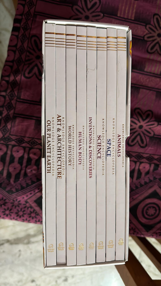 Knowledge Encyclopedia Collection, 8 Volumes Set, Science Space Animals History Art Architecture Earth Human Body