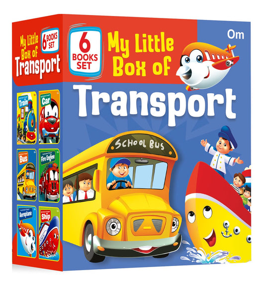 My Little Box of Transport: Early Learning Vehicle 6 Board Books for Kids | Includes Train, Car, Bus, Fire Engine, Ship & Aeroplane | Bright Pictures | Perfect Gift Set for Preschoolers