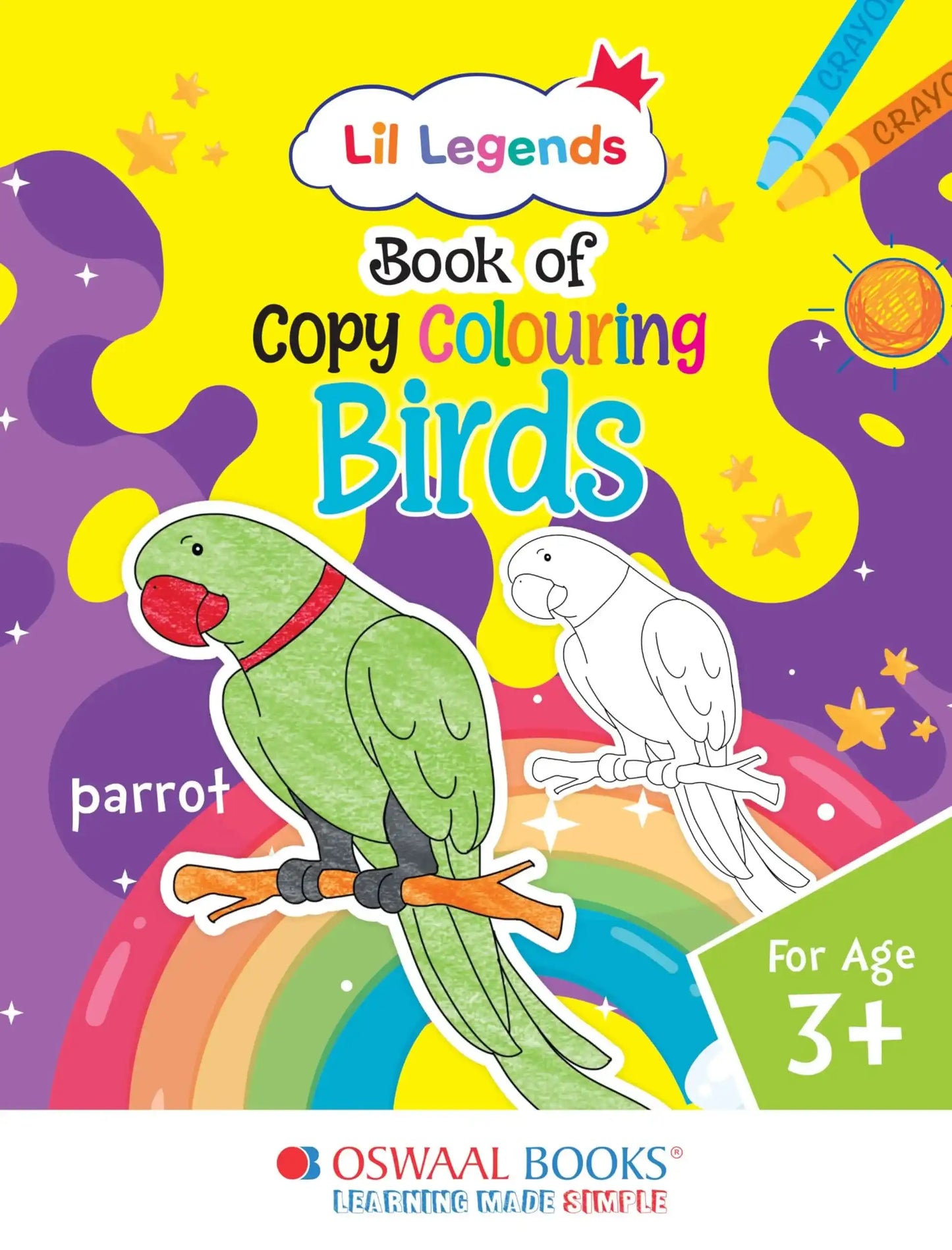 Oba Lil Legends Copy Colouring For Kids To Learn About (Birds)