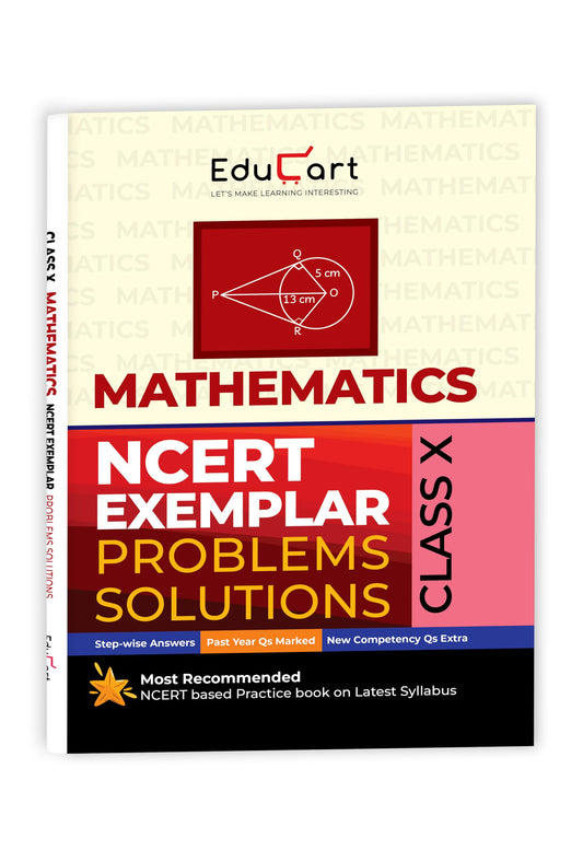 Educart NCERT Exemplar Class 10 Mathematics 2026 Problems Solutions (For 2026-27 Board Exam)