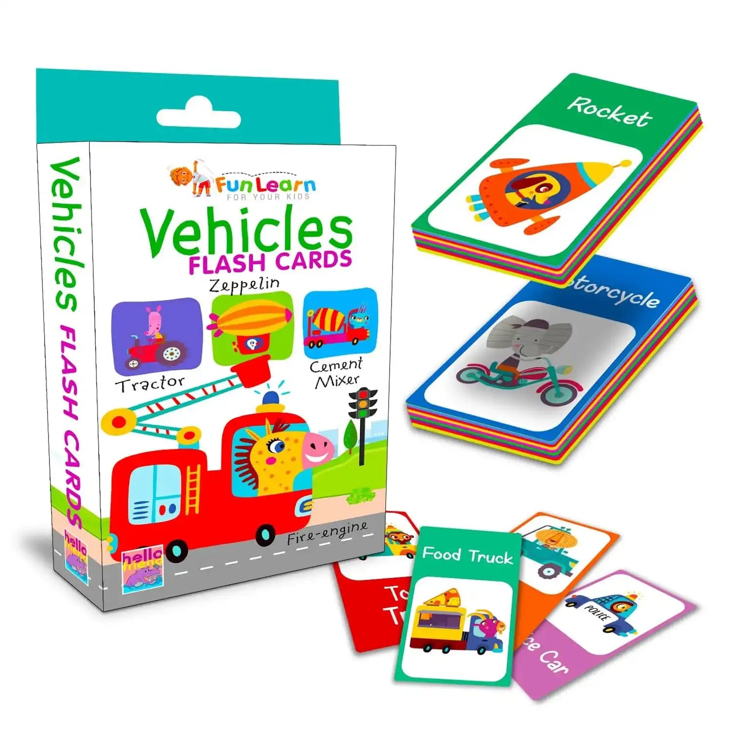 Vehicles 30 Flash Cards Box