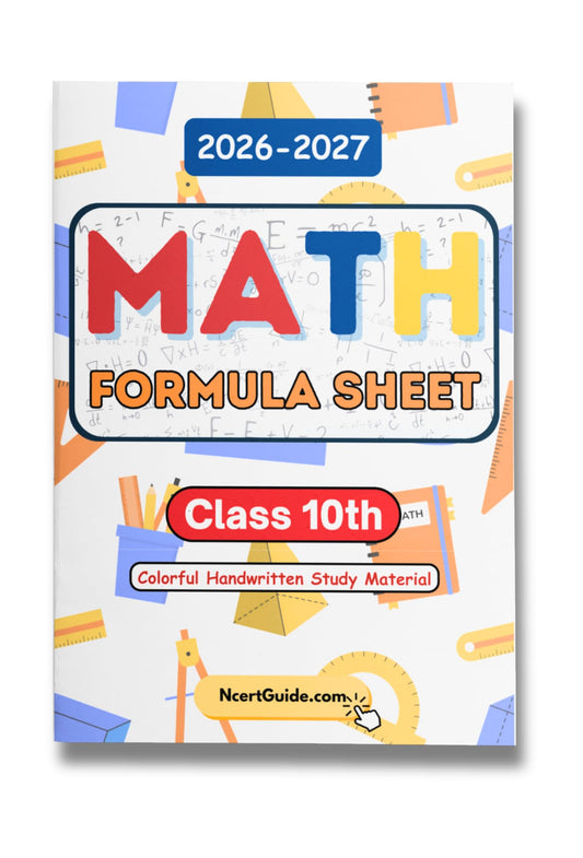 Class 10 Maths Formula Guide 2026–27 | Handwritten Colorful Notes Book | CBSE NCERT Quick Revision Handbook for Formulas, Theorems & Key Concepts