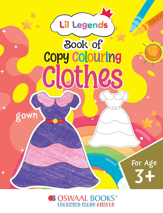 Oba Lil Legends Copy Colouring For Kids To Learn About (Clothes)