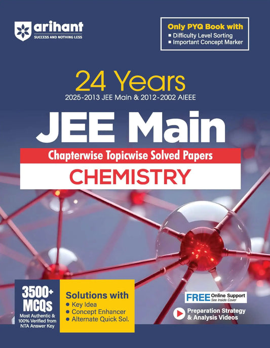 Arihant 24 Yrs Jee C/W T/W Chemistry Solve Paper