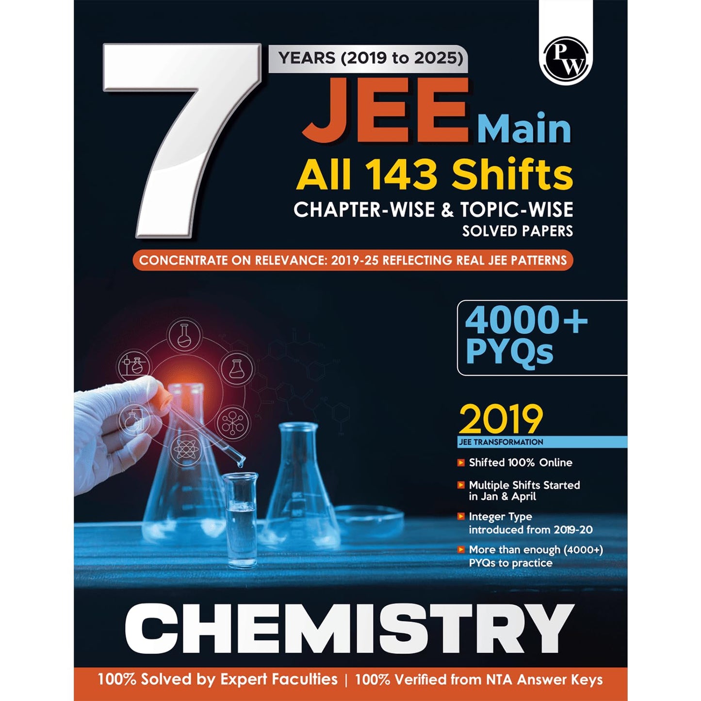 PW JEE Main 7 Years (2019 - 2025) Chemistry All 143Shifts Online Previous Years Solved Papers Chapterwise and Topicwise PYQs For JEE Main 2026 Exams | Concentrate on Relevance [Paperback] PW