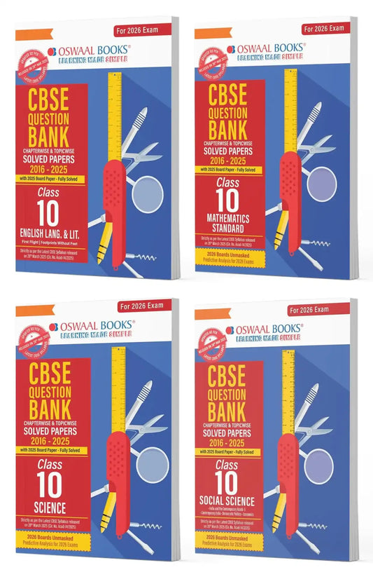 Oba Cbse Qb Class 10 (Set Of 4 Books) [2026]