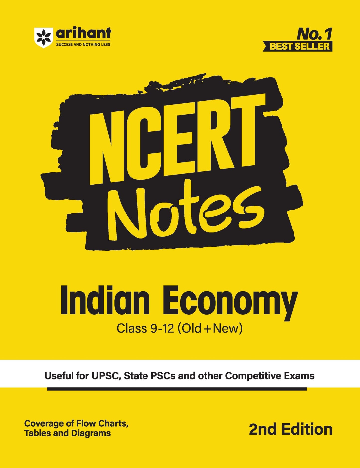 Arihant NCERT Notes Indian Economy (Class 9–12 Old & New) | Flow Charts, Tables & One Liners | UPSC, UPPSC, BPSC, MPPSC Prep | Tamil Nadu & NIOS Coverage | Civil Services Exams