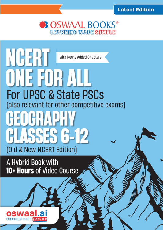 Oswaal NCERT One For All Book for UPSC & State PSCs | Geography Classes 6-12 (Old & New NCERT Edition) Latest Edition