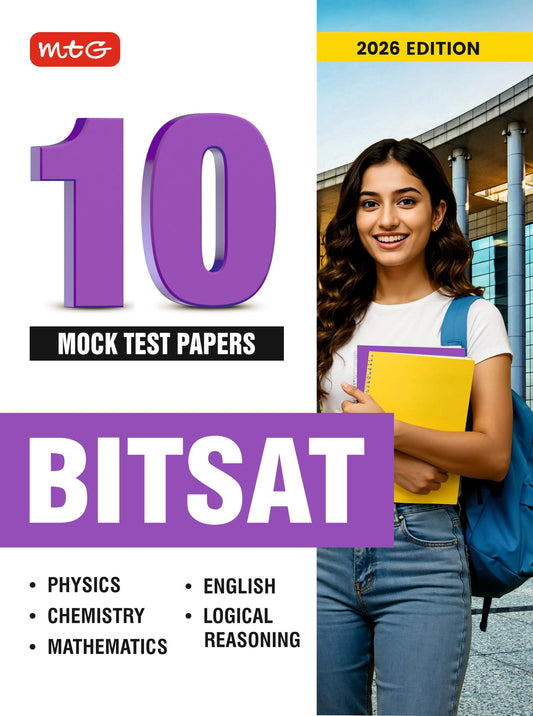MTG BITSAT 10 Mock Tests Papers For 2026 Exam with Detailed Solutions | BITSAT Model Test & Practice Papers Book - Physics, Chemistry & Mathematics (As Per Latest Syllabus & Pattern)
