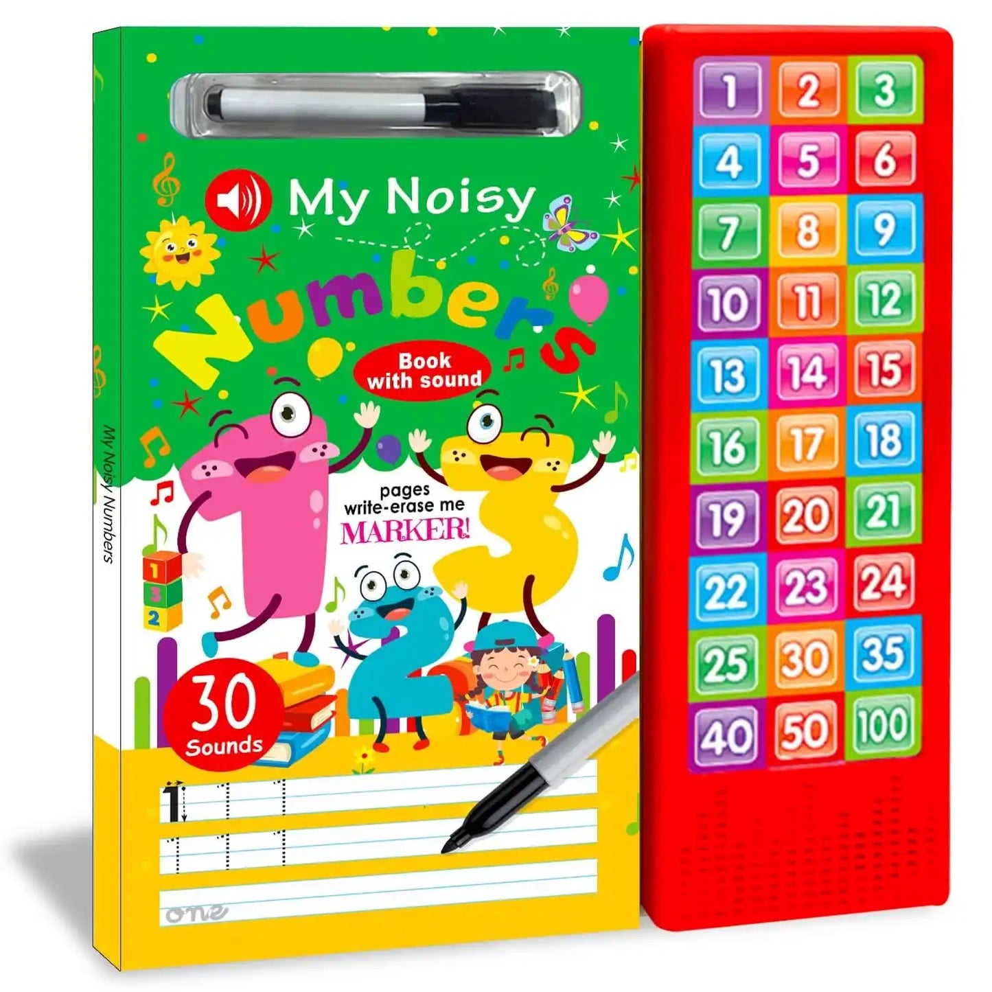 My Noisy Numbers - 30 Clicks Sound Book