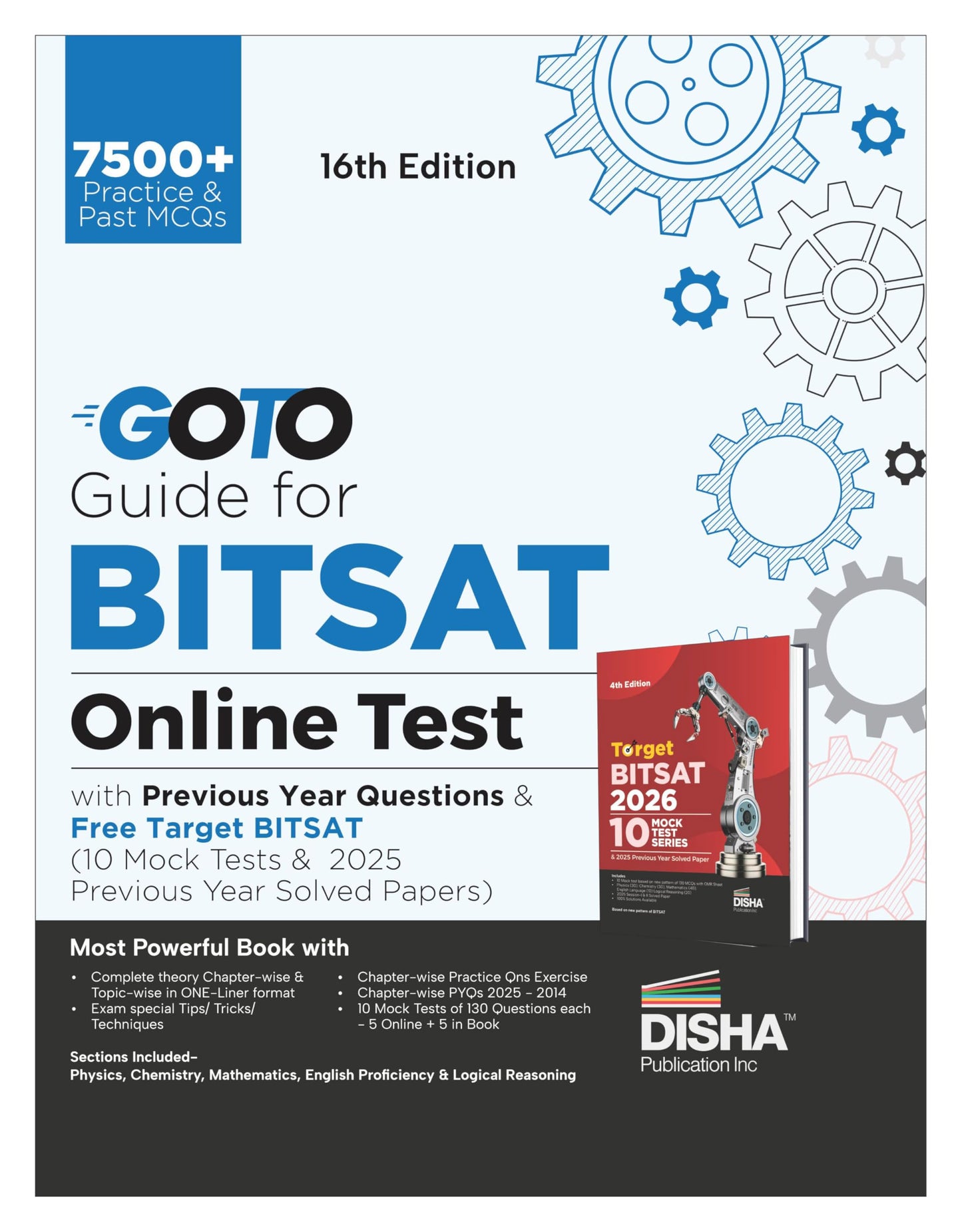 GoTo Guide for BITSAT Online Test 2026 with Previous Year Questions & Free Target BITSAT (10 Mock Tests & 25 Soved Papers) 16th Edition | Concept Notes + Chapter-wise PYQs Question Bank