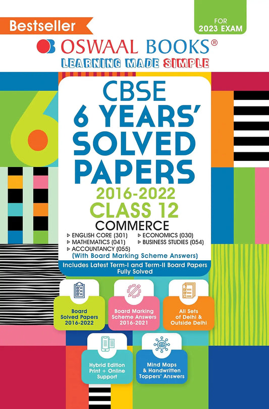 Oba 6 Yrs Solved Paper Commerce Bk 12 (2023)