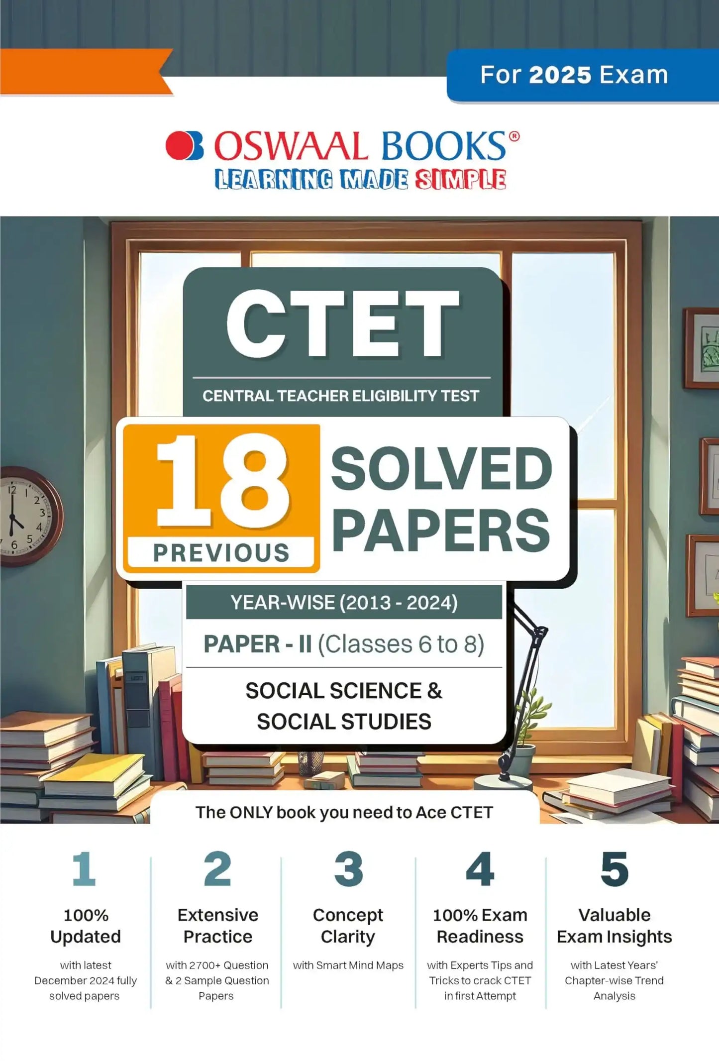 Oba Ctet Previous Years 18 Yrs Solved Papers-2 Sst, Sc (Class 6-8) (2025)