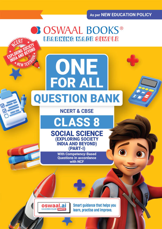 Oswaal CBSE Class-8 One for All Social Science (Exploring Society: India and Beyond) For 2026-27 Exam | As Per Latest NCERT & CBSE Syllabus | ... Theory, Maps & Competency Based Questions