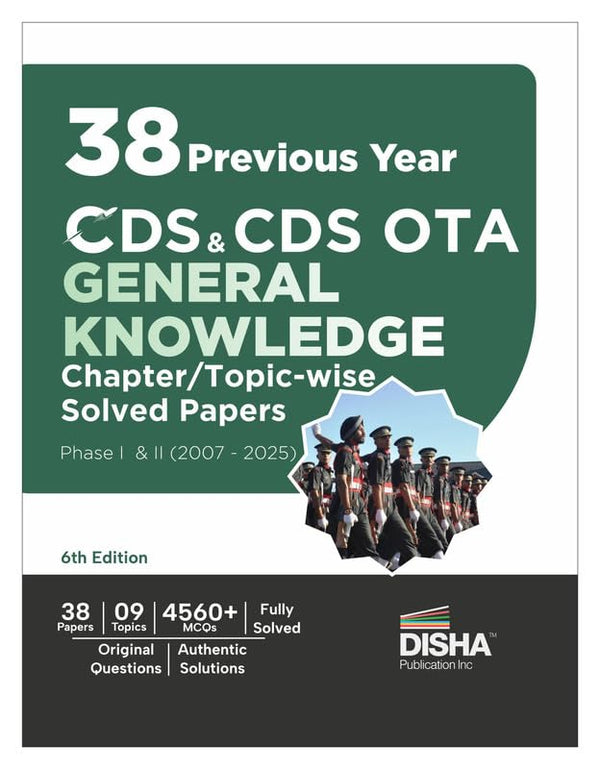 Disha 38 Previous Year CDS & CDS OTA General Knowledge Topic-wise Solv