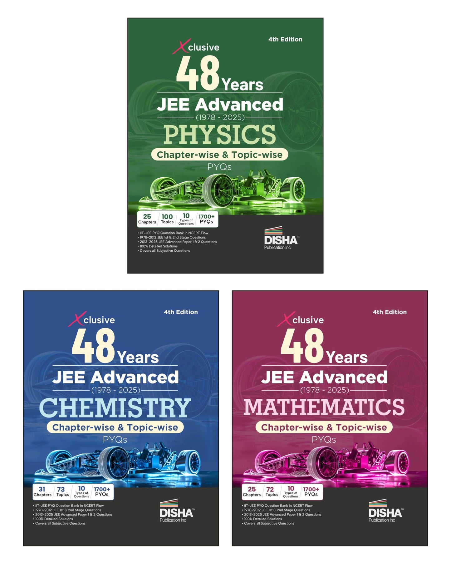 Disha Xclusive 48 Years JEE Advanced (1978 - 2025) Physics, Chemistry & Mathematics Chapter-wise & Topic-wise PYQs Book 4th Edition | Solved Papers Question Bank in NCERT Flow for JEE 2026