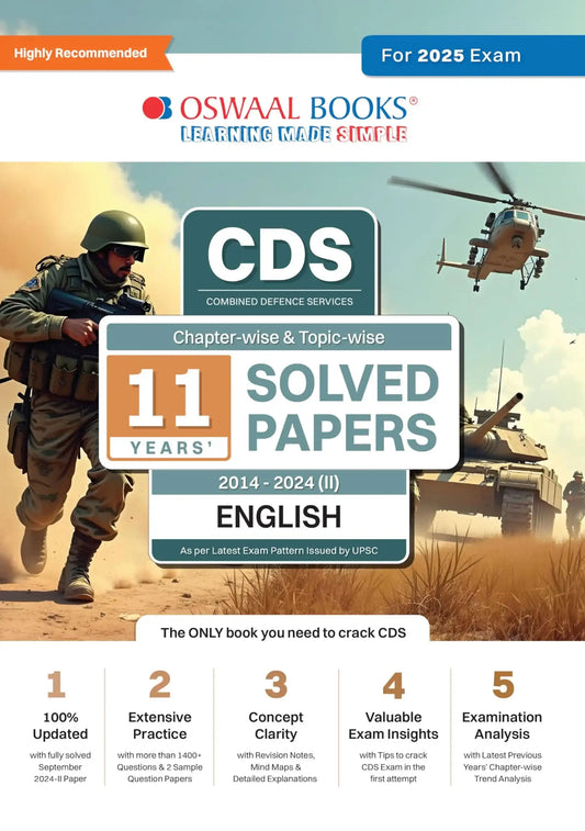 Oba Cds Defence Services 11 Yrs Solved English (2025)