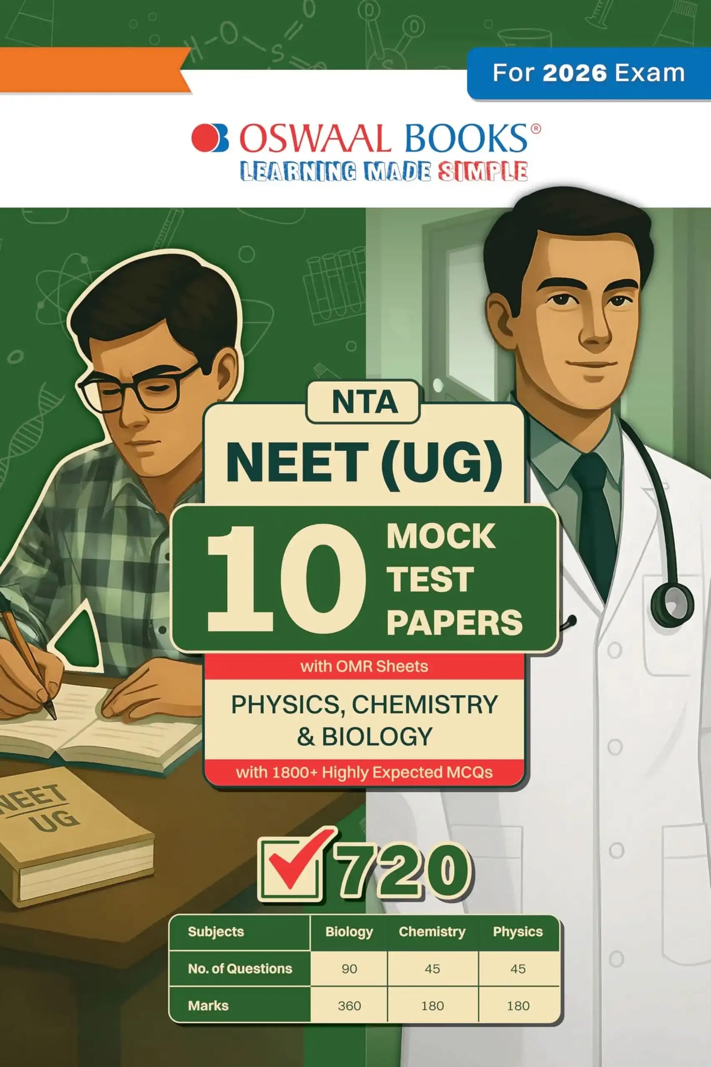 Oba Neet Ug 10 Yrs Mock Test Paper Nta Pattern (2026)