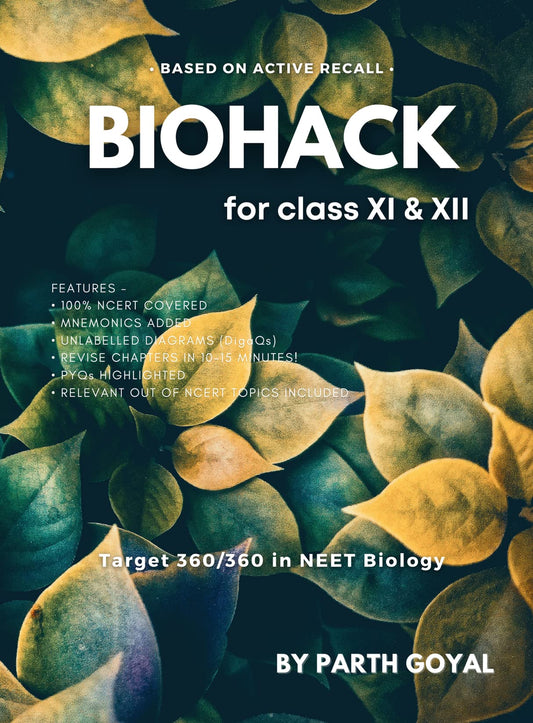 BIOHACK : Best book for NEET Biology - Remember Biology Forever : Class XI & XII Biology (Colored, English)