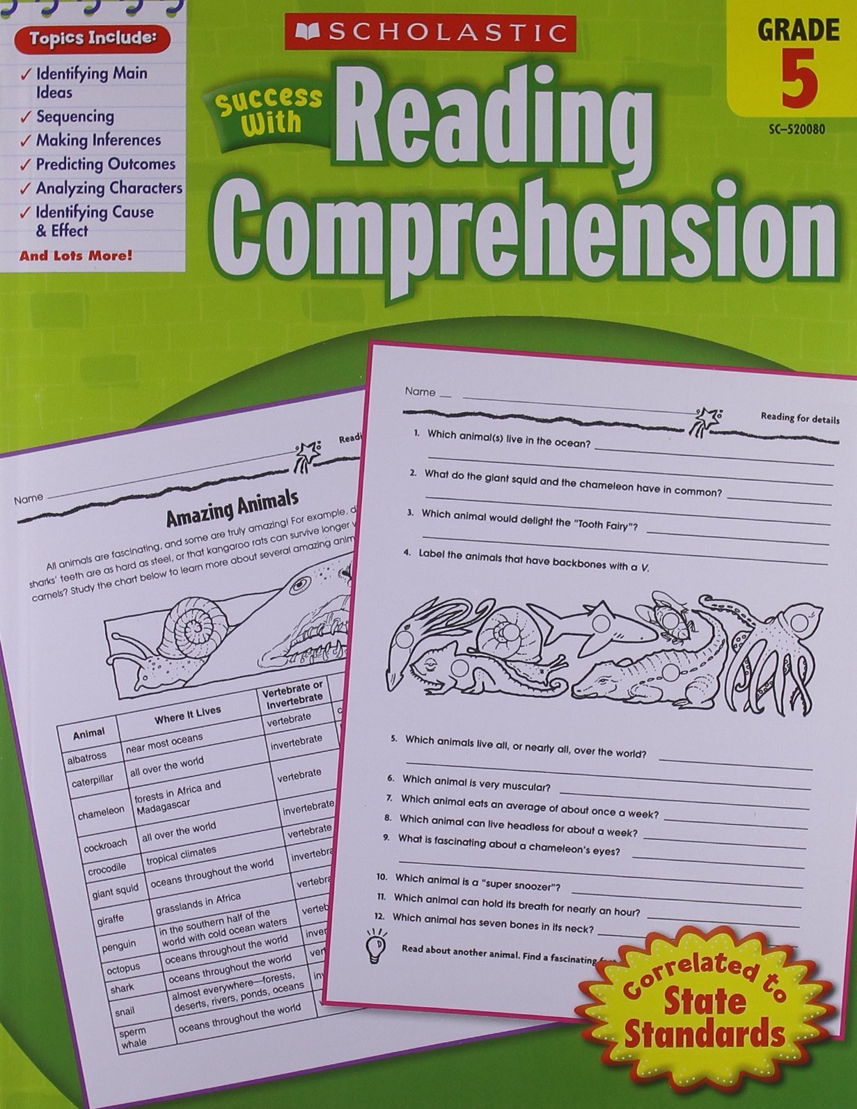 Reading Comprehension Level - 5 (Scholastic Success With)