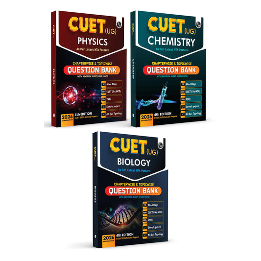 PW CUET UG Entrance Exam Books 2026 – Physics Chemistry Biology (PCB) Combo Set of 3 | Chapterwise & Topicwise MCQs Question Bank | CUET UG PYQ (2025–2022) | Mock Tests | Latest NTA Pattern