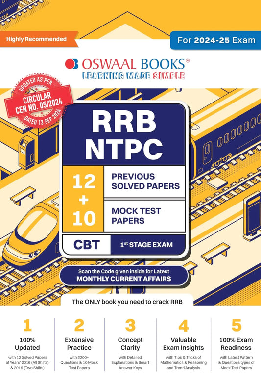 Oba Rrb Ntpc 12 Yrs Paper & 10 Mock Test Paper (2025)