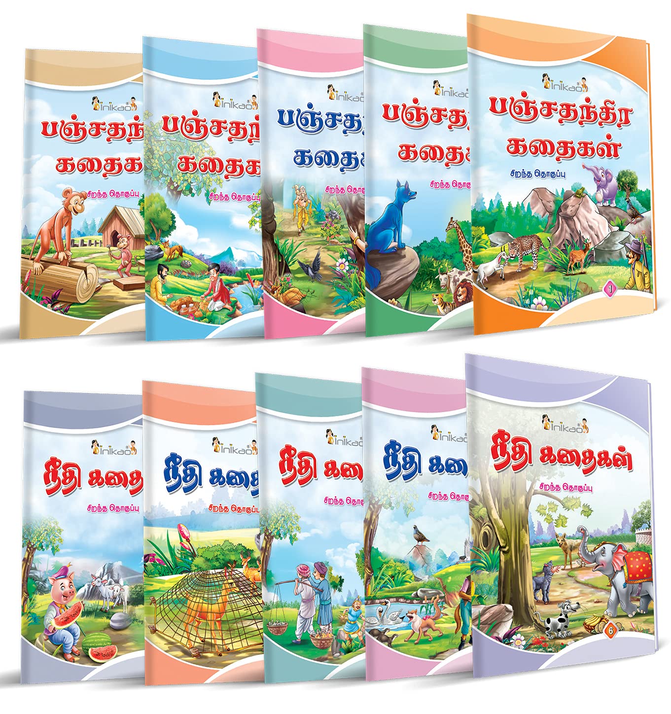 InIkao Story Books for kids in Tamil | 101 Illustrated Moral Tales | Pack of 10 Bedtime Stories Book Collection for Children Age 4+ (Moral Story Collections)