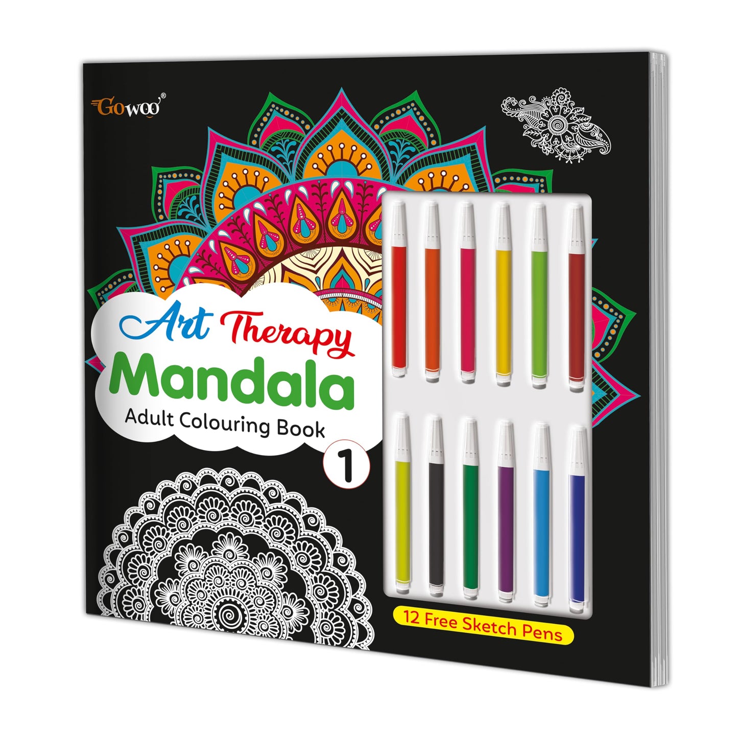Art Therapy Mandala Adult Colouring Book-1