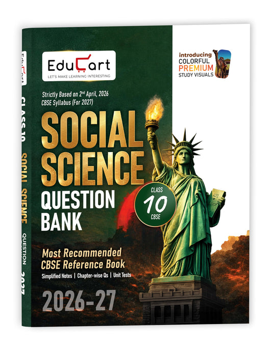 Educart CBSE Class 10 Social Science Question Bank 2026-27 (with premium colored study visuals for 2027 boards)