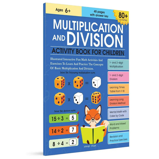 Multiplication And Division Activity Book  For Children - 80+ Activities Inside