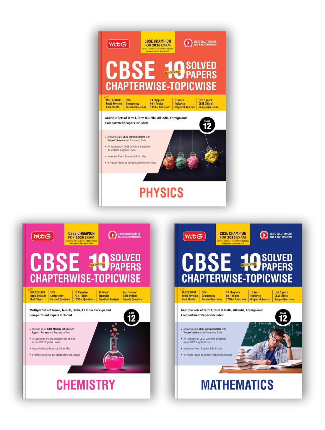 MTG CBSE 10 Years (2025-2016) Chapterwise Topicwise Solved Papers Clas