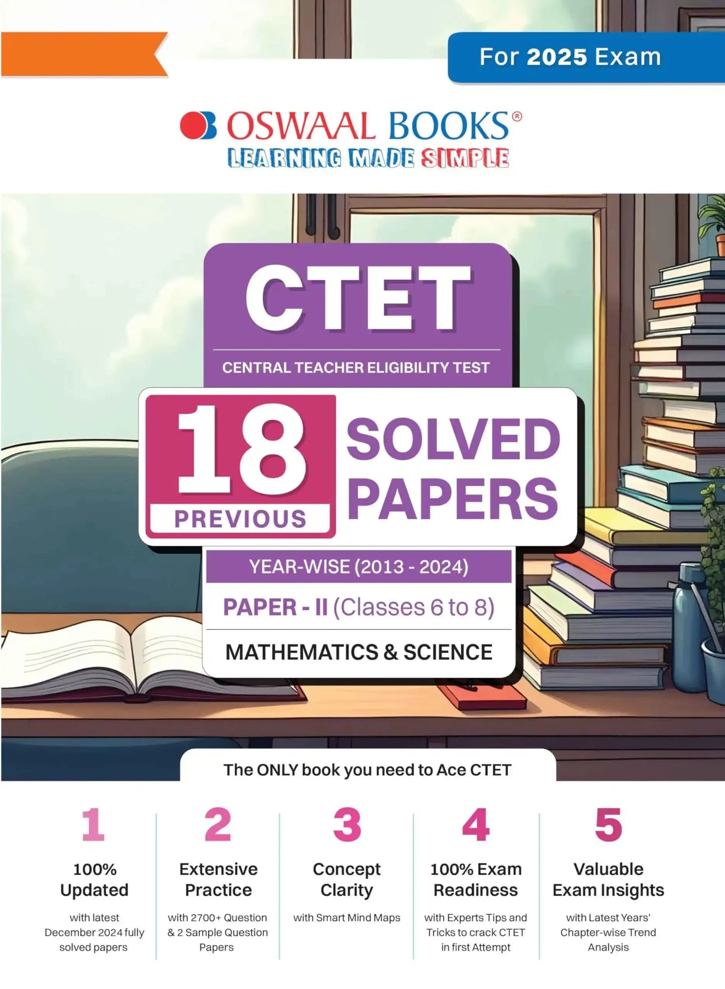 Oba Ctet Previous Years 18 Yrs Solved Papers-2 (Class 6-8) (2025)