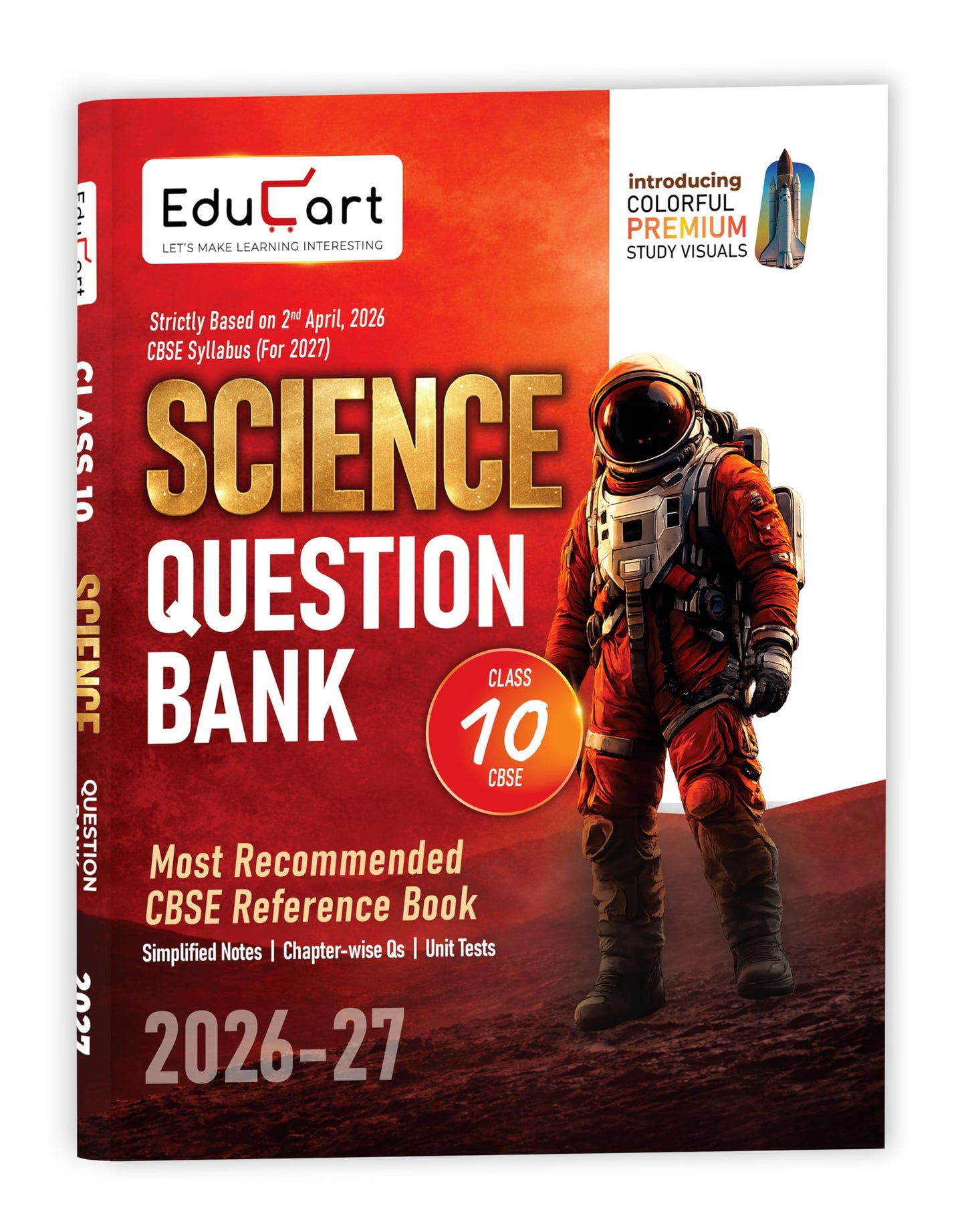 Educart CBSE Class 10 Science Question Bank 2026-27 (with premium colored study visuals for 2027 boards)