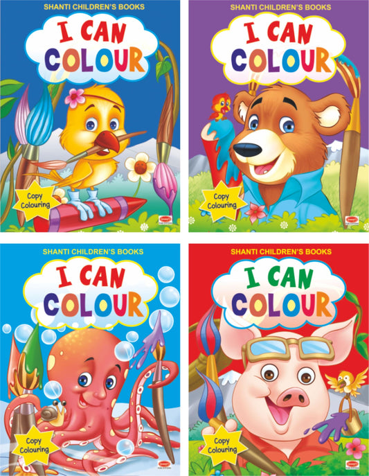 I Can Color Pack (Pack of 4 Books) : A set of 4 Fun Coloring Activity Books | Ideal Gift for PreSchool Kids