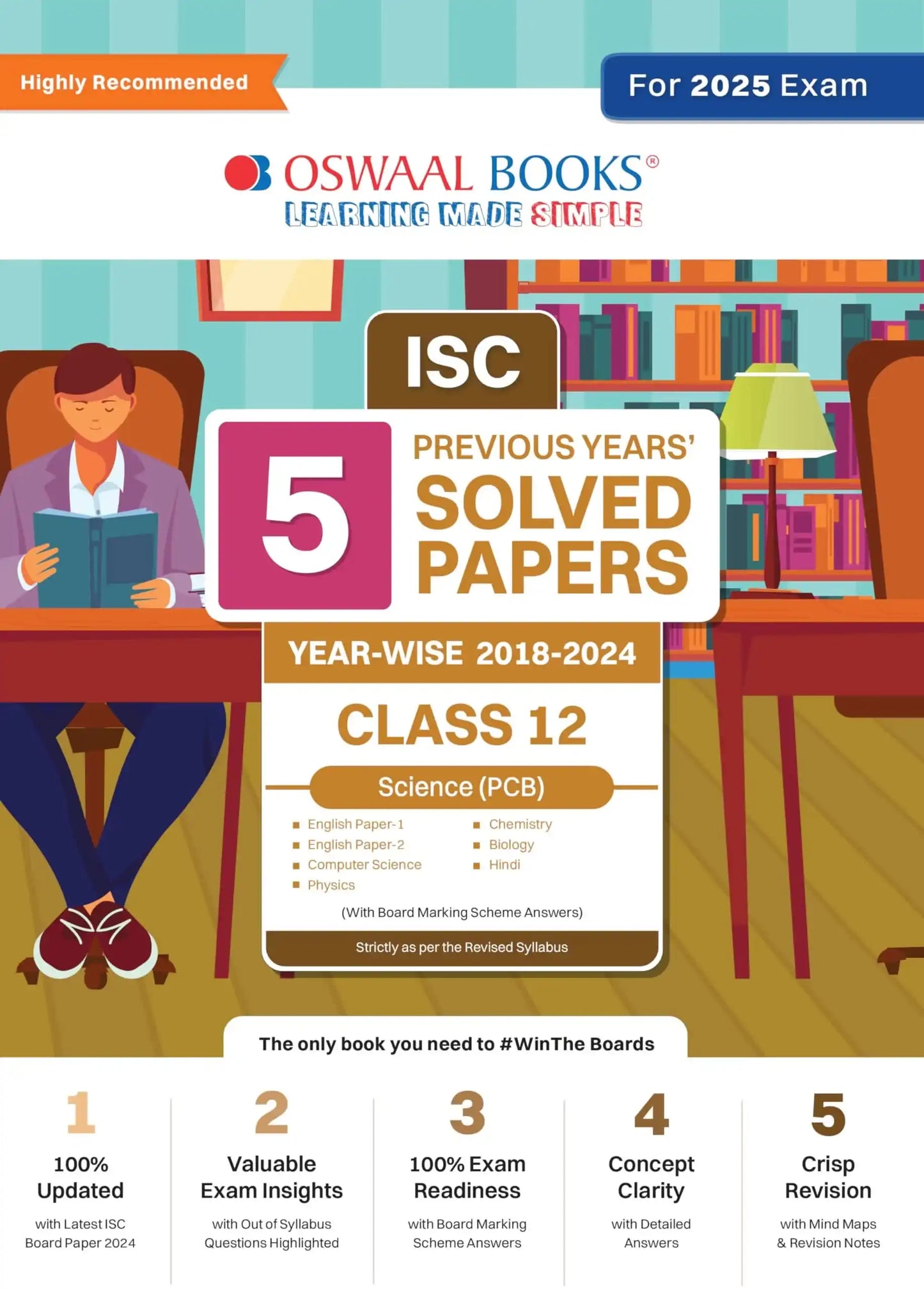 Oba Isc 5 Yrs Solved Science (Pcb) Bk 12 [2025]