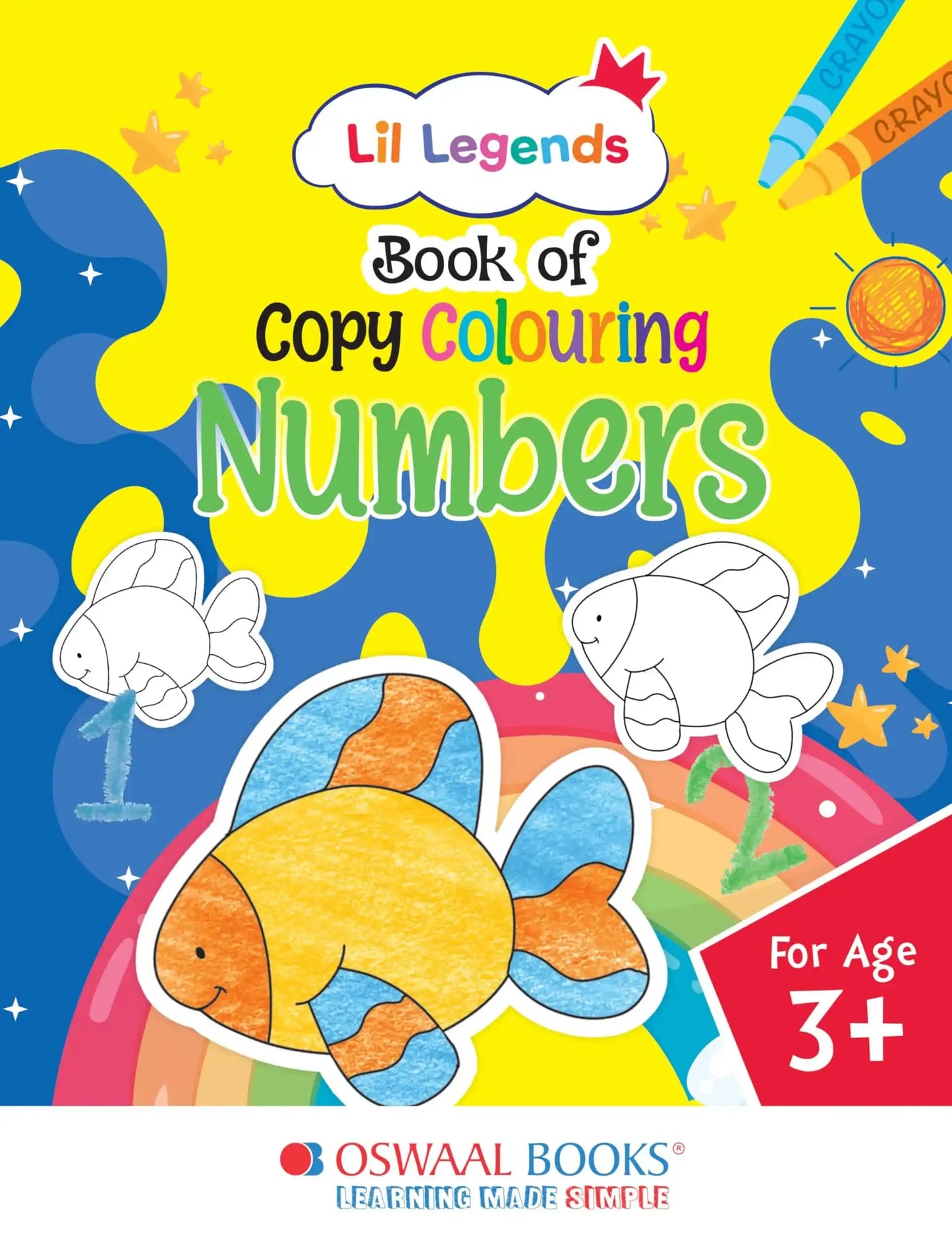 Oba Lil Legends Copy Colouring For Kids To Learn About (Numbers 1-10)