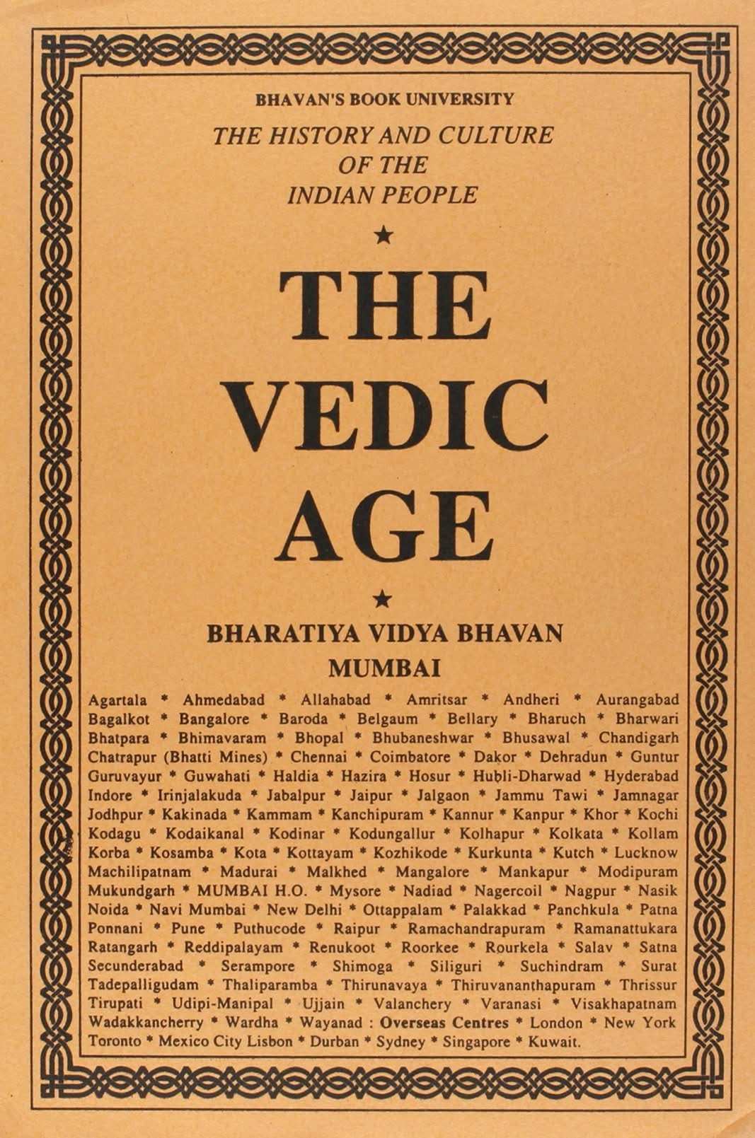 The Vedic Age Vol. I