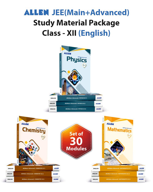 ALLEN 12th JEE MAIN+ADVANCED Study Material Package (Set of 30 Modules Combo ) in English | Enthusiast