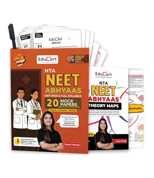 Educart Abhyaas 20 Mock Papers Neet Test Series 2026 - Full Syllabus & Unitwise (Introducing Chapterwise-wise Theory Maps Book)