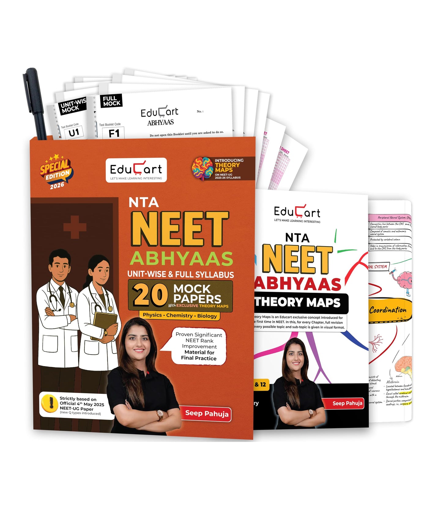 Educart Abhyaas 20 Mock Papers Neet Test Series 2026 - Full Syllabus & Unitwise (Introducing Chapterwise-wise Theory Maps Book)