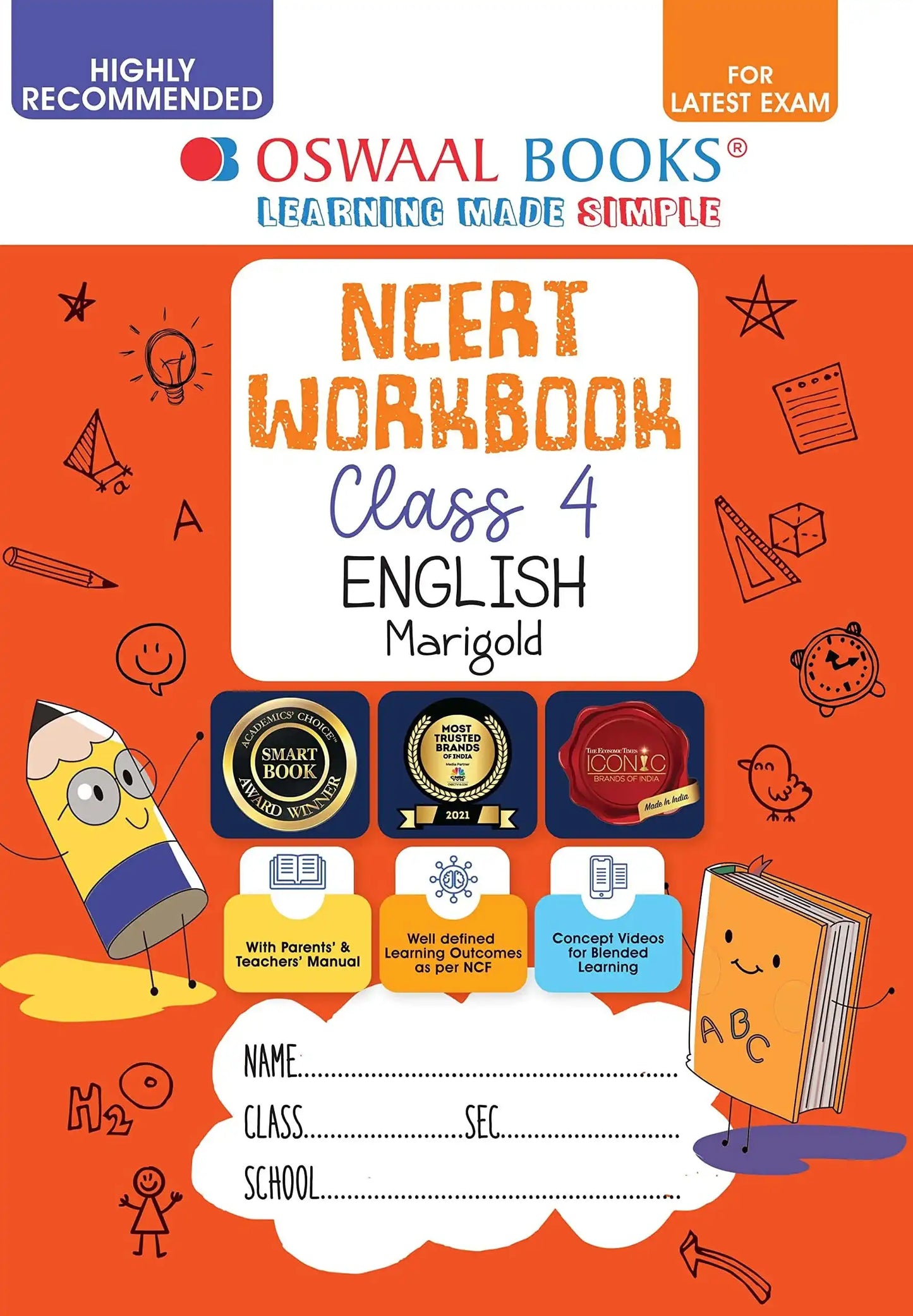 Oba Ncert English (B/W) W/Bk 4