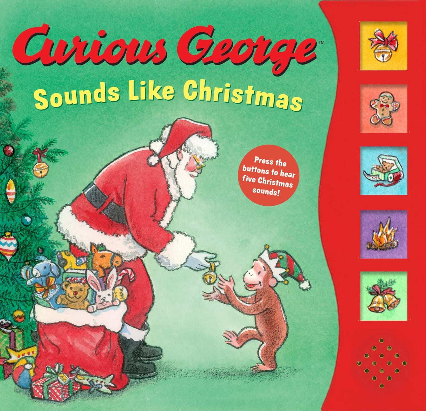 Curious George Sounds Like Christmas Sound Book