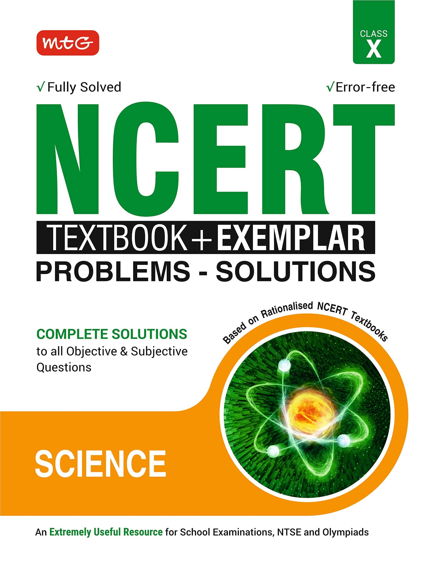 MTG NCERT Textbook + Exemplar Problem Solutions Class 10 Science | Complete Solutions to All Objective & Subjective Questions