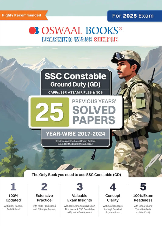 Oba Ssc Constable (Gd) 25 Solved Papers (2025)