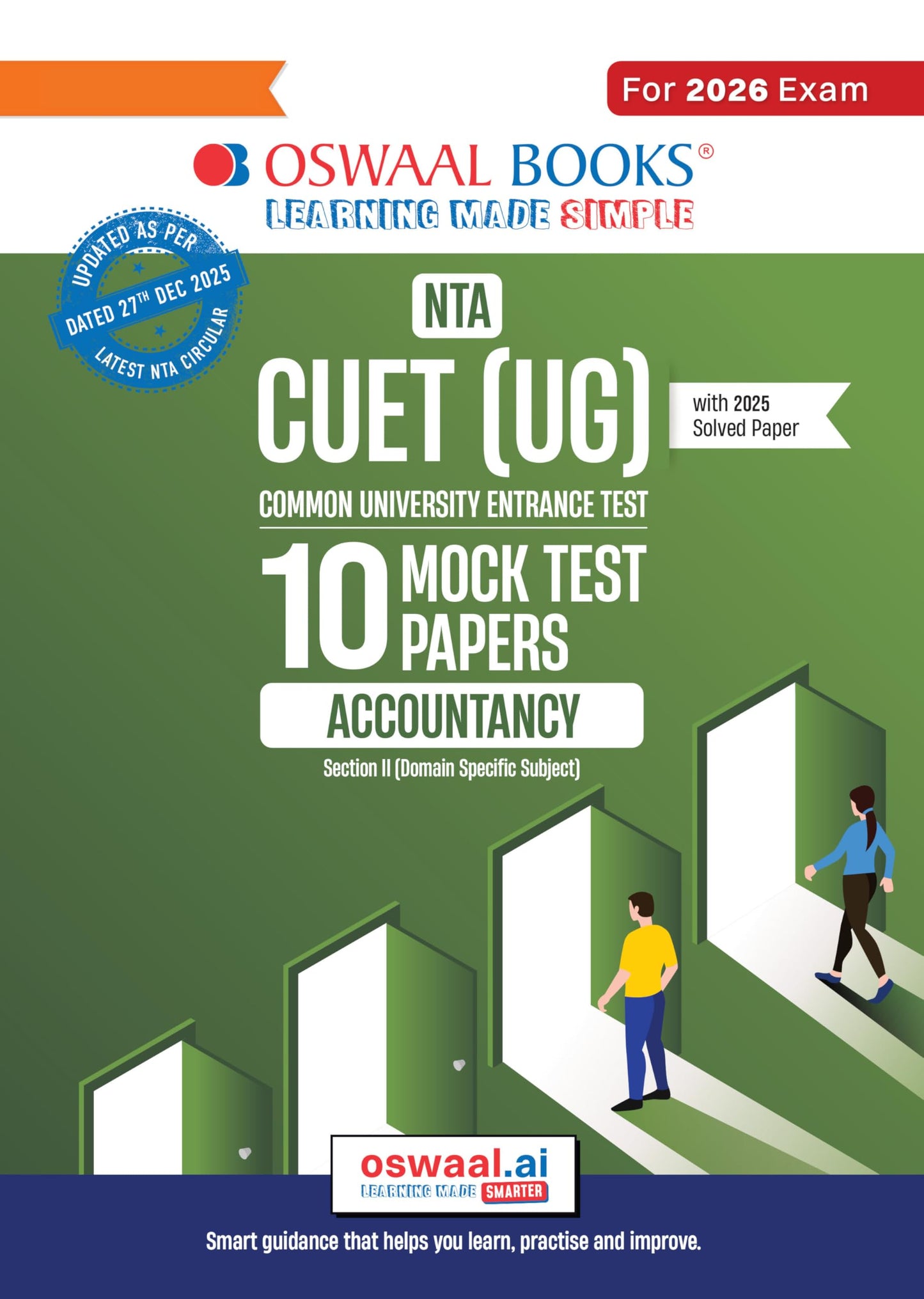 Oswaal NTA CUET (UG) 10 Mock Test Papers Accountancy For 2026 Exam (Section –II) (as per latest 27 Dec., notification) | 500+ MCQs for Practice | Includes 2025 Paper- fully solved | With Oswaal AI